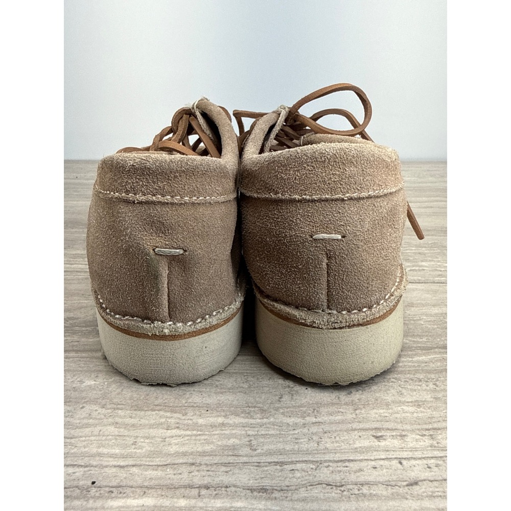 Beek Towhee Booties Stone Suede Leather Lace Up Womens 9 Boho Minimalist Neutral - Picture 7 of 9